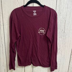 Vans Maroon Long Sleeve Tee